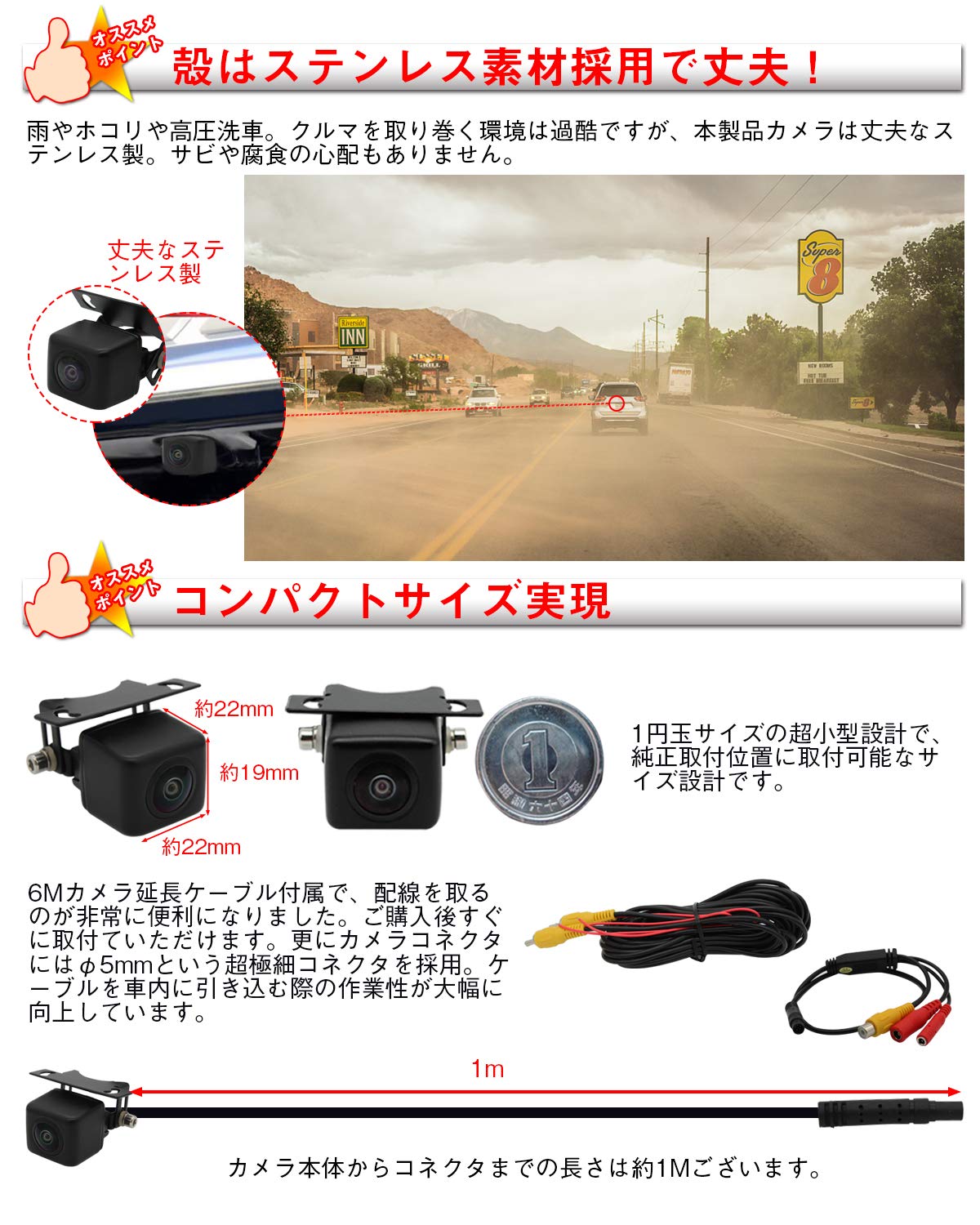 Amazon.co.jp: PORMIDO: バックカメラ
